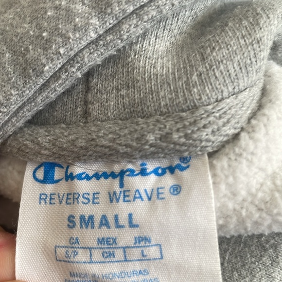 champion grey reverse weave hoodie - Picture 2 of 3